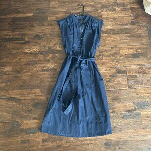 NWT Banana Republic Navy Sleeveless Shirtdress